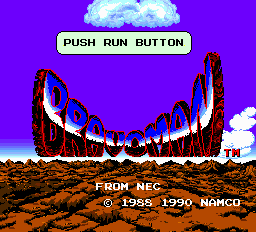 Bravoman title screen for TurboGrafx-16